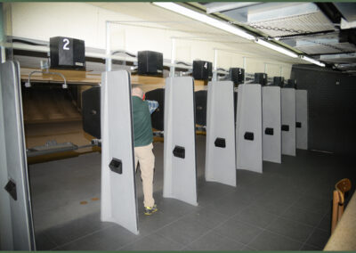 Automated shooting lanes at the indoor pistol range