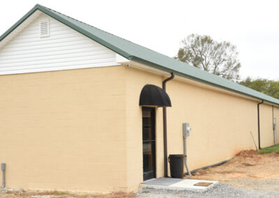 Exterior of the indoor rifle range building