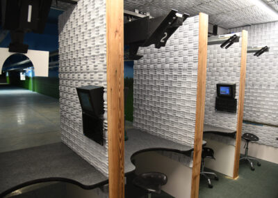 Individual indoor rifle range shooting stalls