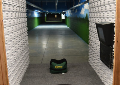 Rifle range shooting position and target lane