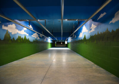 View down the indoor rifle range